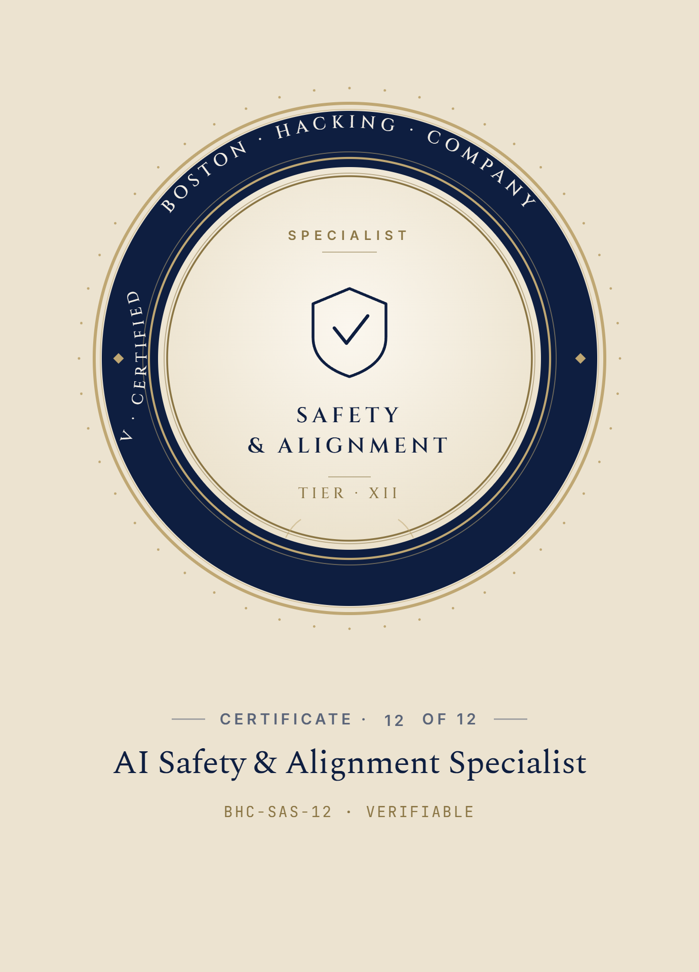 Certified AI Safety & Alignment Specialist